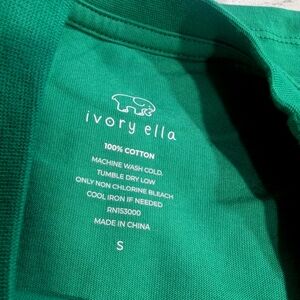 Ivory Ella Short Sleeves Teal 100% Cotton Top